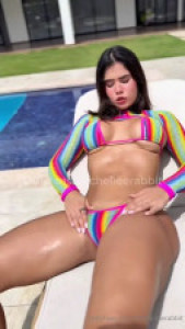 Michelle Rabbit Enjoys A Hard Cock By The Pool