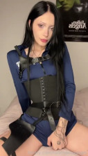 Horny Cop Fallenemoangel Bounces On A Dildo