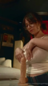 Bigtittygothegg Bounces On Her Dildo After A Titjob