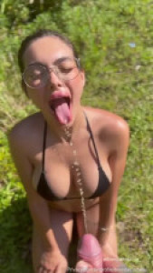 Brenda Trindade Enjoys A Golden Shower In The Park