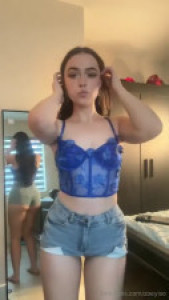 ZoeyIso Seduces With Her Blue Lingerie