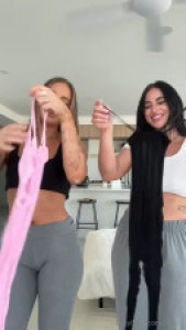 OliviaBrookess & Holly Brougham Try On Different Outfits