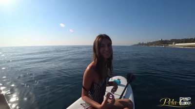 Lustful Babe With A Gorgeous Pussy Fucked Me Right On A Sup Board In The Sea
