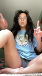 AndiiPoops Masturbates On The Floor With Her Vibrator