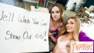 Daisy Fox & Emily Jade - Stepsis And Her Friend Have A Bikini Carwash - S7:E10
