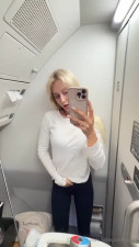 Lena Polanski Joins Mile High Club And Masturbates On Airplane Toilet
