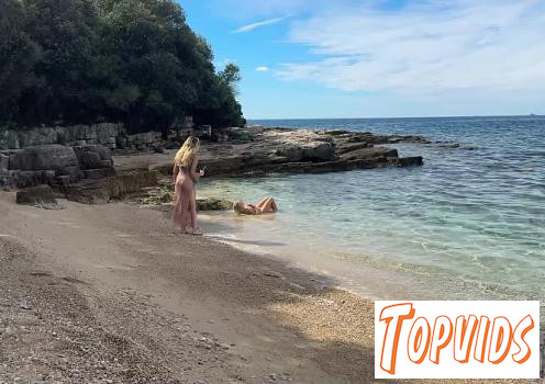 Rosalinda & Samanta Rouge - Underwater Swimming In Crystal Clear Water Italian Vacation With Samanta And Rosalinda