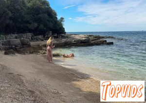 Rosalinda & Samanta Rouge - Underwater Swimming In Crystal Clear Water Italian Vacation With Samanta And Rosalinda