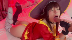 Sofi Coquita Gets Her Pussy Drilled By A Sex Machine In Her Megumin Cosplay