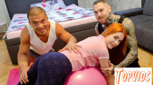 Kiara Love - Submissive Redhead Squirts in First Anal Threesome