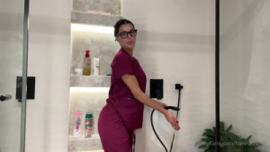 Hanna Miller Showers In Fake Cum In Her Hot Nurse Roleplay