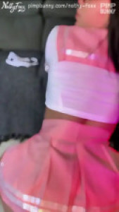 Schoolgirl Nathy Gets Her Big Ass Stretched With A Glass Plug And Anal Beads