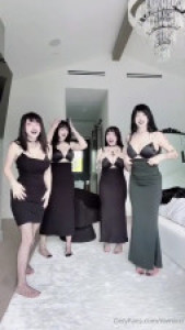 Goth Nixxi and Friends striptease and shake their asses