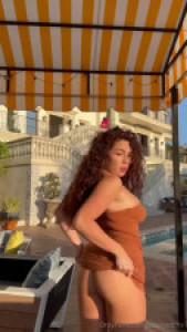 Cristiana Love Flaunts Her Ass & Tits In The Sun
