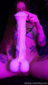 LiliJunex Takes A Massive Horse Dildo