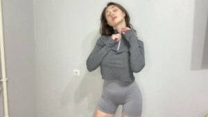 Lily Fox's Solo Standing Masturbation