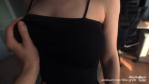 Cute Babe Got Real Wet From His Fingers & Took Cum On Tight Body
