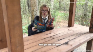 Naive Schoolgirl Alien Hunter Really Wanted Hot Cum On Her Face