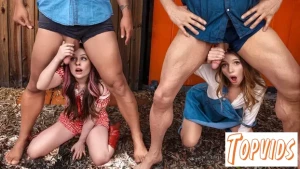 Haley Spades & Myra Moans - Haley and Myra Go to the Milking Farm