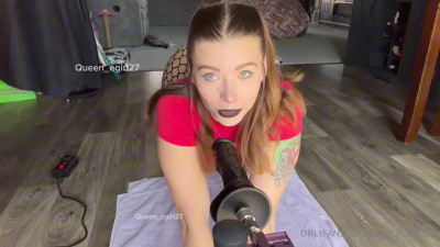 Queen Egirl Gets Fucked By A Dildo Machine