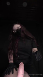 BigTittyGothEgg Sinks Down Onto Her Dildo And Bounces On It
