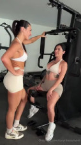 Caryn Beaumont And Sara Calixto Enjoy Strap-on Play At The Gym