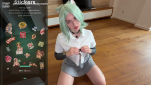 Blowjob With A Busty Cat Girl Who Swallows Sperm
