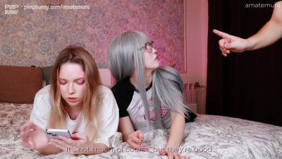 Asian Stepsis Secret Sex & Facial While Sister Is Nearby