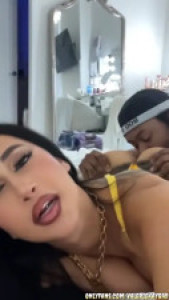 Valerie Kay Films A BBC Sextape In Yellow Lingerie