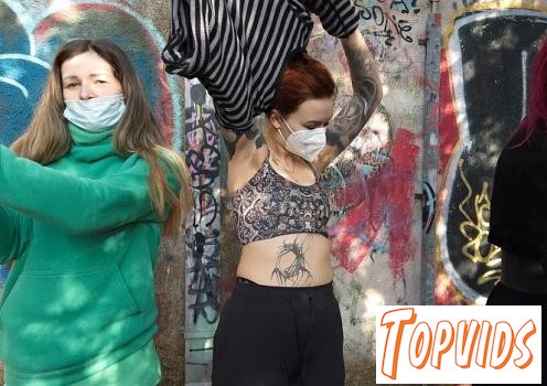 Cheri, Josie Fresh & Poppy - Spray Paint Graffiti Girls Cheri Josie Poppy Dancing And Tagging
