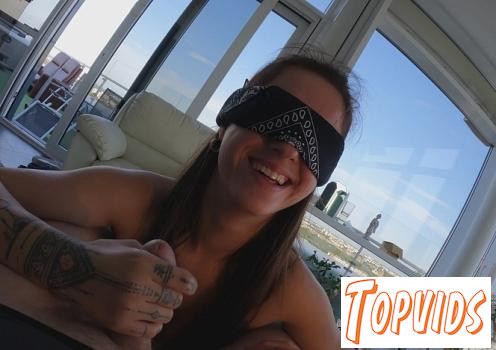 Gabriella Lati - Gabriela Lati Giving A Pov Blindfolded Blowjob She Loves Cum In Her Mouth And Sloppy Bj