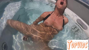 Gabriella Lati - Rooftop Jacuzzi Underwater Dildo Masturbating Gabriela Lati Wet Self Love