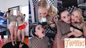Jenna Fireworkds & Sophia Burns - Throttle Swallowing Lessons!