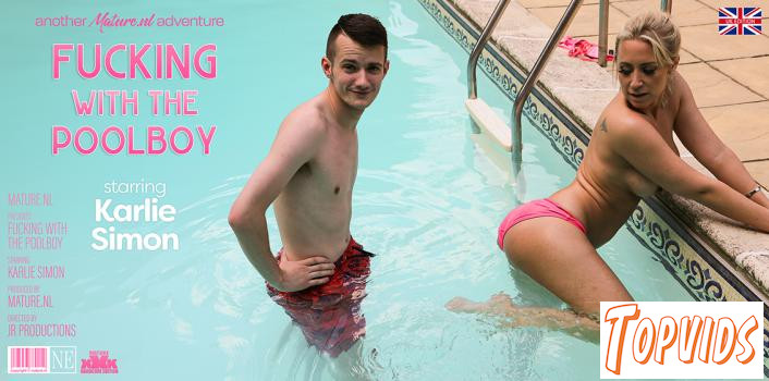 Karlie Simon - Hot British Lady Karlie Simon gets fucked by the poolboy