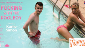Karlie Simon - Hot British Lady Karlie Simon gets fucked by the poolboy