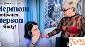 Lori Kirchantal - This toyboy gets fucking motivated by his horny stepmom Lori Kirchantal to study and fuck hardcore
