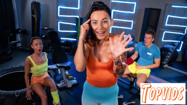 Lexi Dona & Caramella Del X - Big cock gym threesome with babes