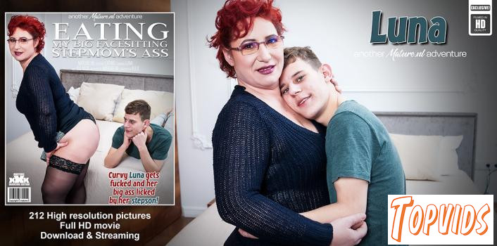 Luna - Facesitting big ass stepmom Luna seduces her stepson to hardcore fuck her and eat her ass!