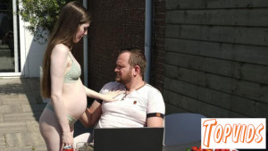 Ivy Red - Buitensex Met Zwangere Ivy Red