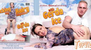 Gerda Ice - Toyboy fucking his hairy stepmom Gerda Ice in the bedromm after being caught jerking off