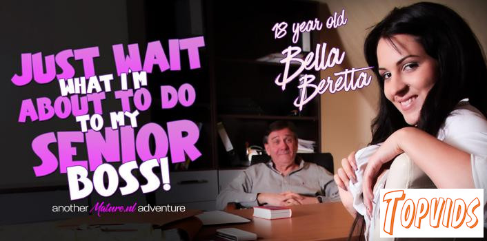 Bella Beretta - British 62 year old boss gets seduced by his hot 18 year old Hungarian teen employer Bella Beretta