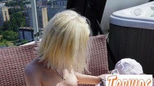 Ingrid - Rooftop Terrace Masturbating Pale Girl Ingrida Loves Jilling In The Sun
