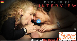 Bea Dumas & Tina B  - Bea Dumas - 58 Year Old German MILF Bea Dumas Interviews Fucking Couple Tina And Her Husband