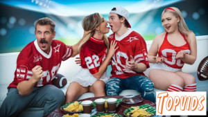 Charlie Forde & Eva Nyx - Family Football Sunday Ritual: A Foursome for a Touchdown!