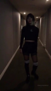 Bakameido Flases Her Tits And Cunt Outside