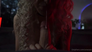 Alexandra Marianna Smokes While Sucking Cock