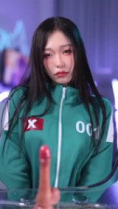 Meriol Chan Titfucks A Dildo As Squid Game Guard