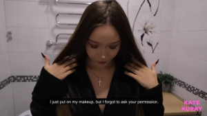 KateKuray Pleases Her BF In The Bathroom