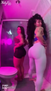 Two Hot Latinas Having Fun In The Shower
