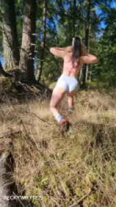 Becky Whyte Blows A BBC During Their Hike
